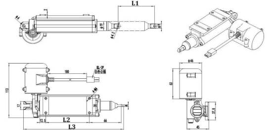 SKG 12V 150mm 10W Lineer Aktuator Motor - 2