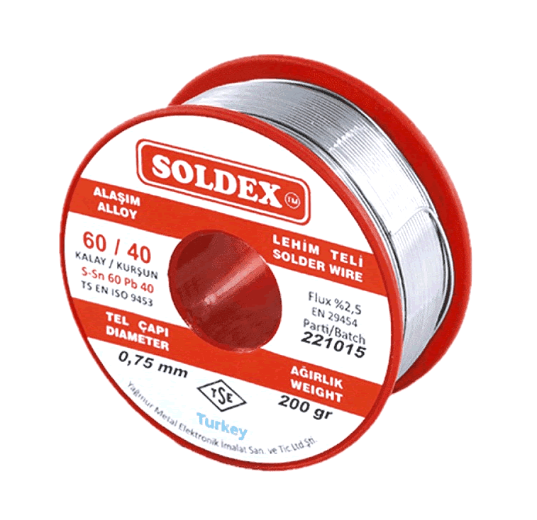 Soldex Lehim Teli - 0.75 mm 200 qram - 1