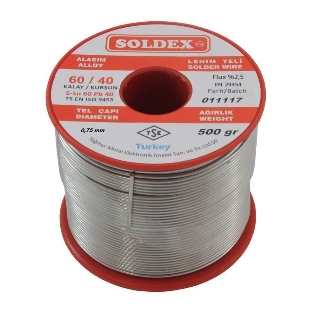 Soldex Lehim Teli - 0.75 mm 500 qram - 1