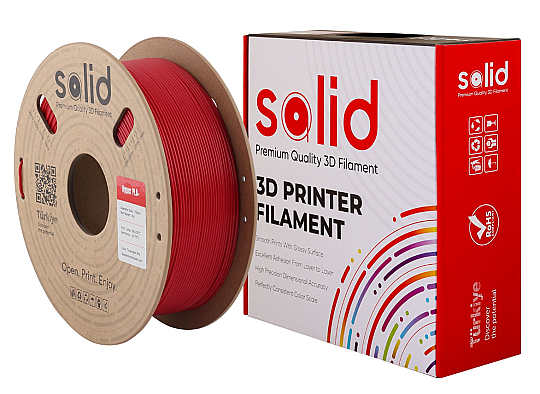 Solid Filament Hyper PLA+ Alov Qırmızısı - 1 kq - 3