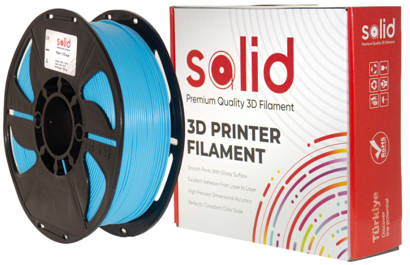 Solid Filament PETG Açıq Mavi - 1 kq - 1