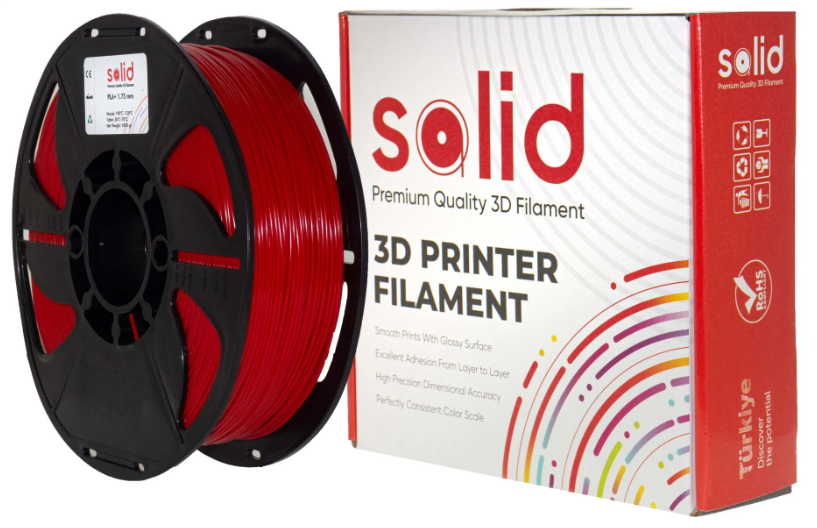 Solid Filament PETG Qırmızı - 1 kq - 1