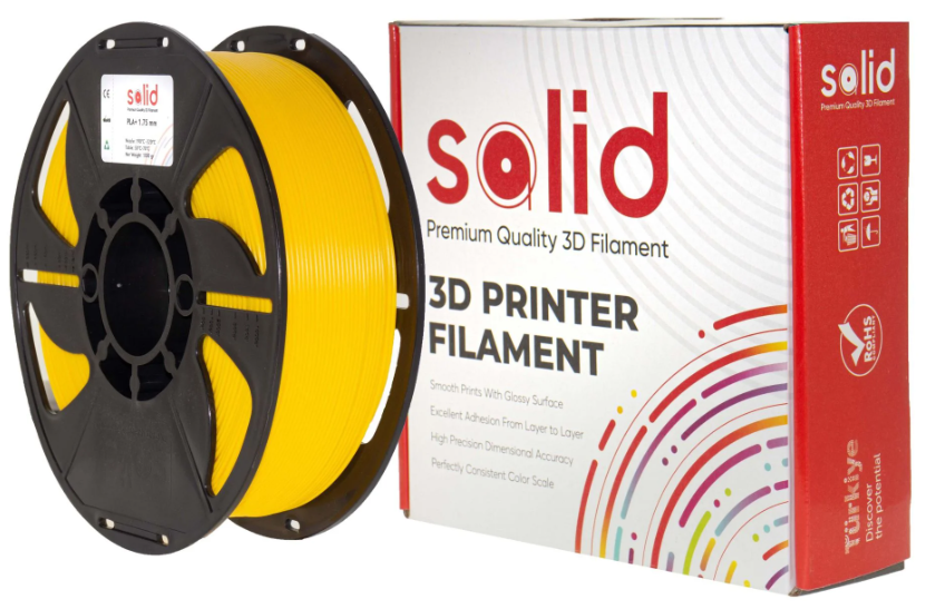 Solid Filament PETG Sarı - 1 kq - 1