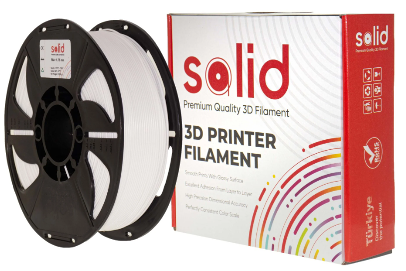 Solid Filament PLA Plus Ağ - 1 kq - 1