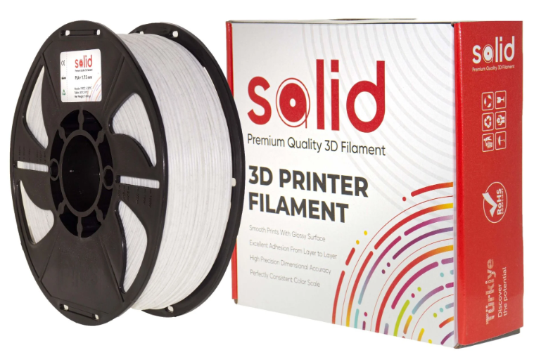 Solid Filament PLA Plus Ağ Simli - 1 kq - 1