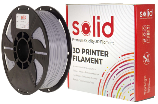 Solid Filament PLA Plus Boz - 1 kq