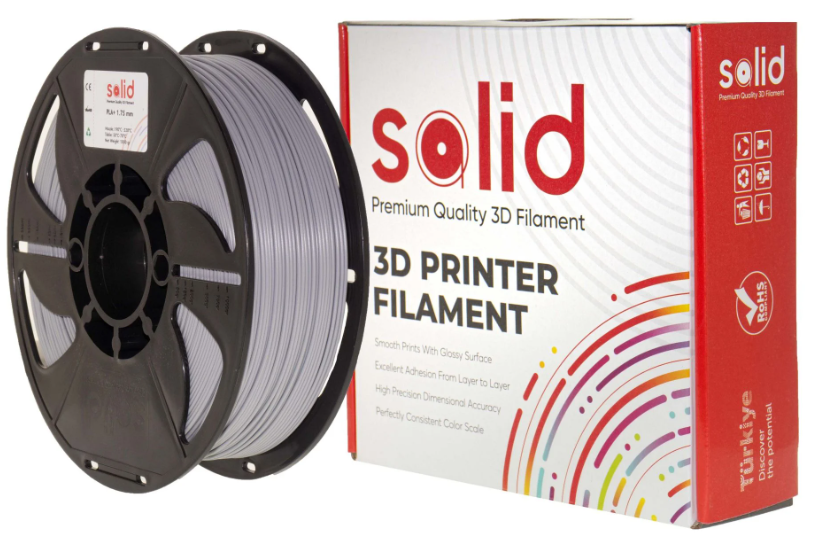 Solid Filament PLA Plus Boz - 1 kq - 1