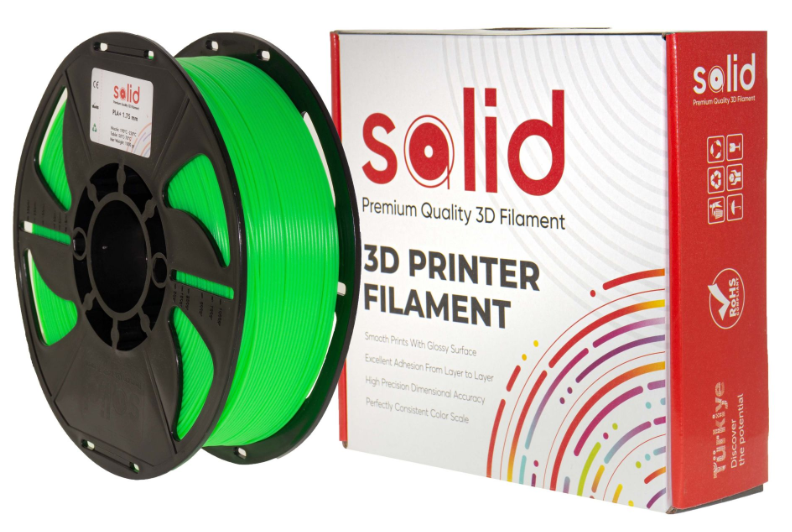 Solid Filament PLA Plus Fıstıq Yaşılı - 1 kq - 1
