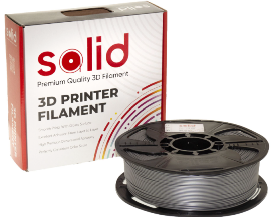 Solid Filament PLA Plus Gümüş Boz - 1 kq - 2