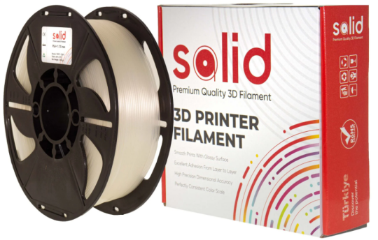 Solid Filament PLA Plus Şəffaf Rəng - 1 kq
