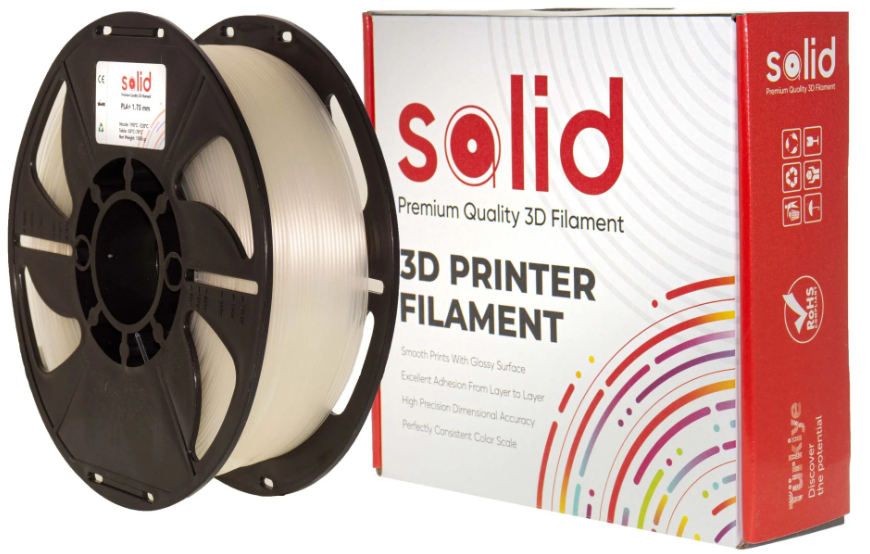 Solid Filament PLA Plus Şəffaf Rəng - 1 kq - 1