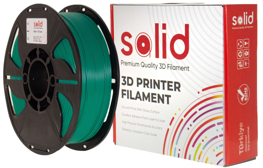 Solid Filament PLA Plus Yaşıl - 1 kq - 1