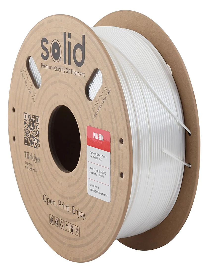 Solid Filament Silk PLA Ağ - 1 kq - 1