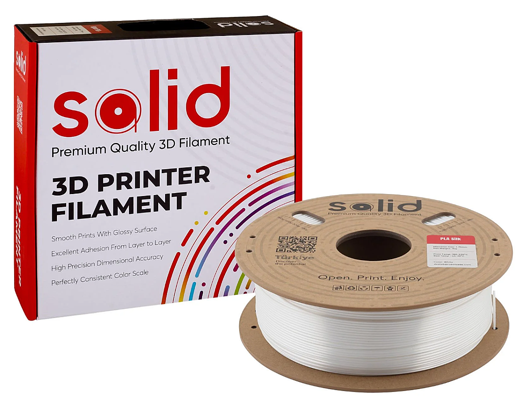 Solid Filament Silk PLA Ağ - 1 kq - 4