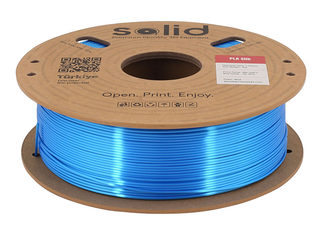 Solid Filament Silk PLA Mavi - 1 kq - 2