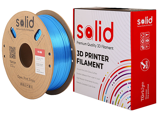 Solid Filament Silk PLA Mavi - 1 kq - 3