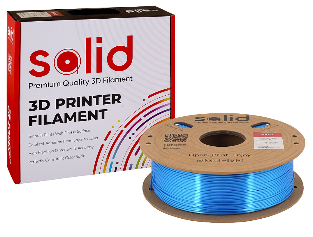 Solid Filament Silk PLA Mavi - 1 kq - 4