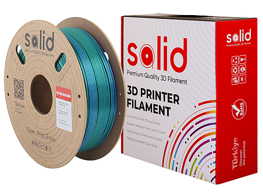Solid Filament Silk PLA Mavi Yaşıl - 1 kq - 2