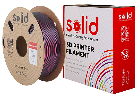 Solid Filament Silk PLA Qara Qırmızı - 1 kq - 2