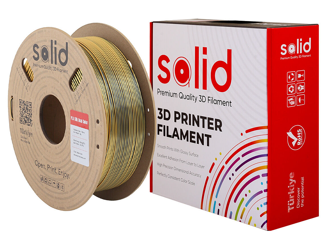Solid Filament Silk PLA Qara Qızılı - 1 kq - 2