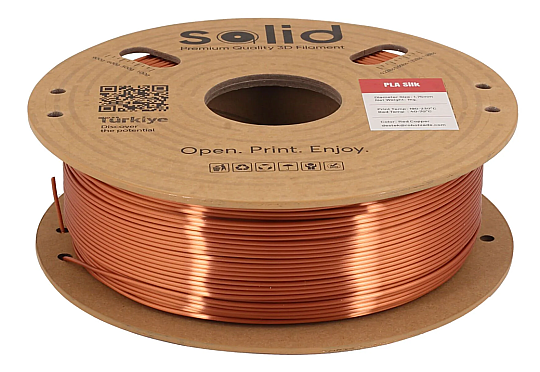 Solid Filament Silk PLA Qırmızı Mis - 1 kq - 2