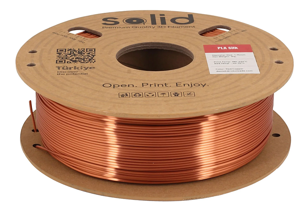 Solid Filament Silk PLA Qırmızı Mis - 1 kq - 2
