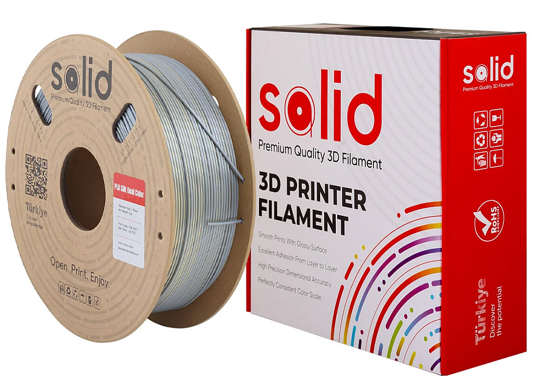 Solid Filament Silk PLA Qızılı Gümüş - 1 kq - 2
