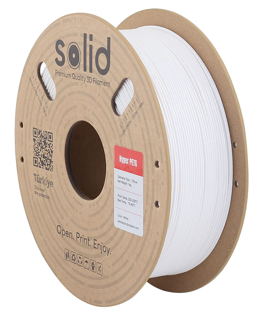 Solid Hyper PETG Filament Ağ - 1 kq - 1