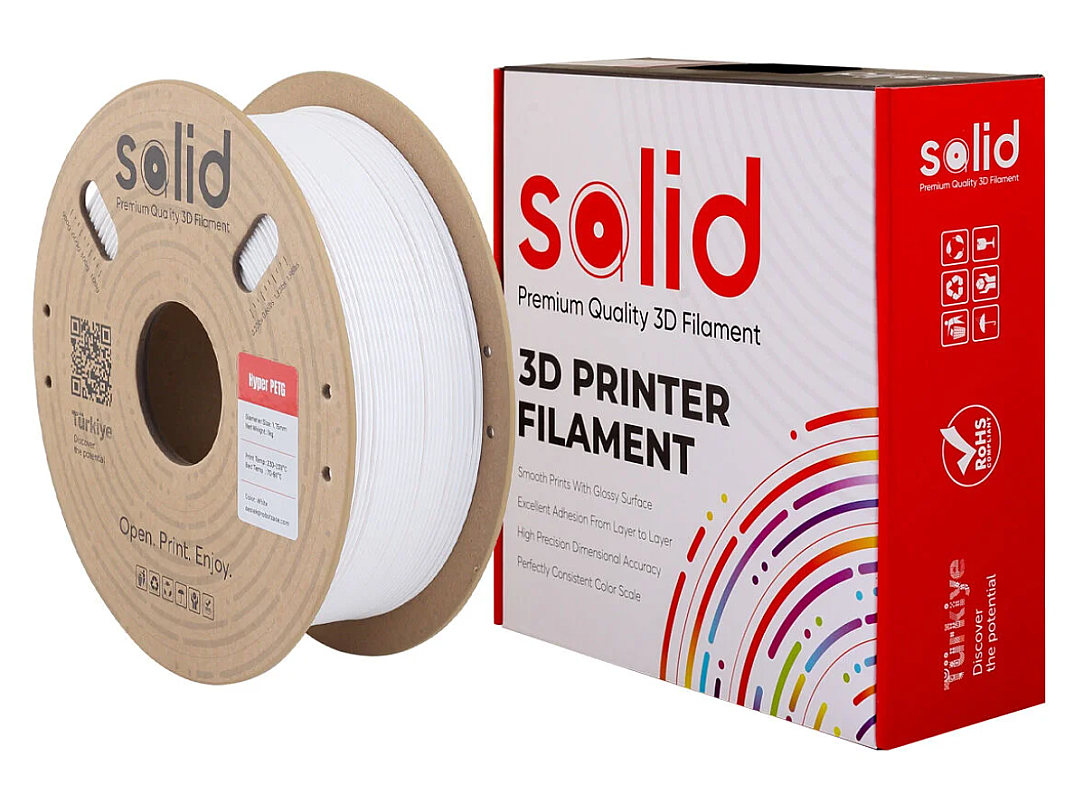 Solid Hyper PETG Filament Ağ - 1 kq - 4
