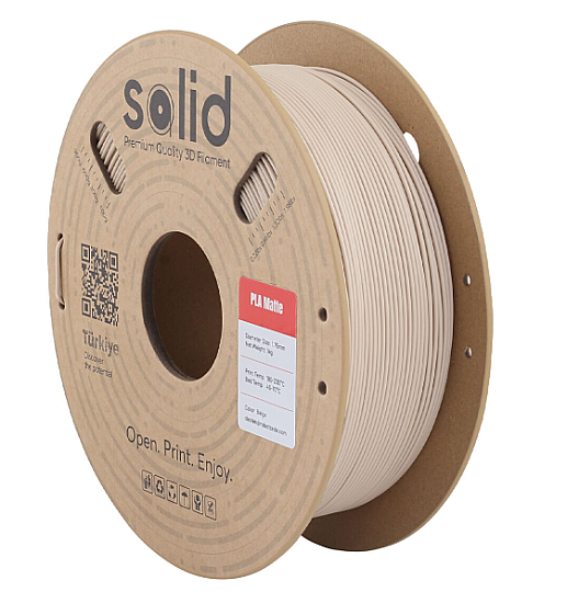 Solid PLA Matte Filament Bej - 1 kq