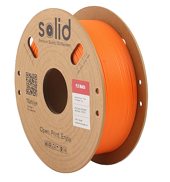 Solid PLA Matte Filament Narıncı - 1 kq - 1