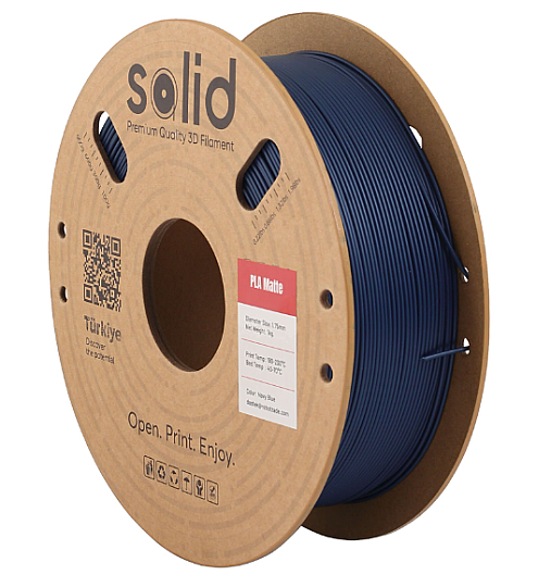 Solid PLA Matte Filament Tünd Göy - 1 kq