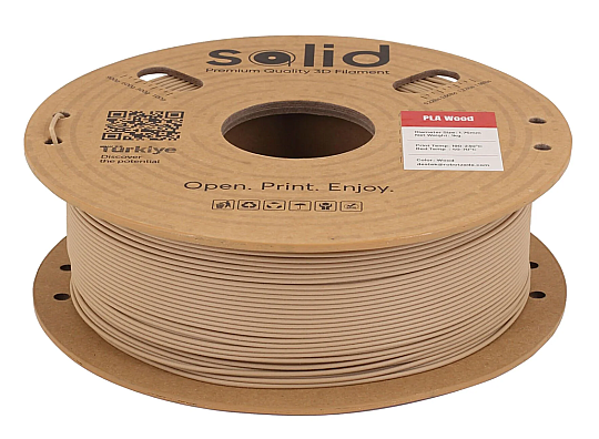 Solid PLA Wood Filament 1.75mm - 1 kq - 2