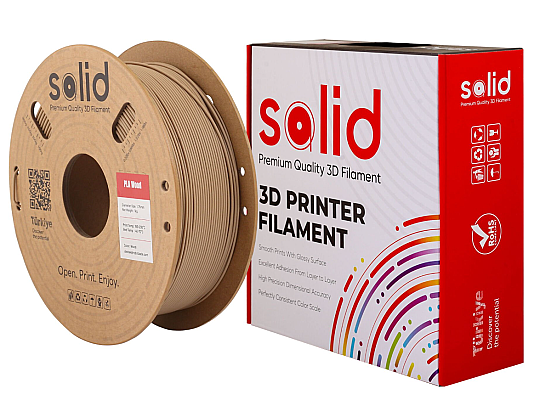 Solid PLA Wood Filament 1.75mm - 1 kq - 4