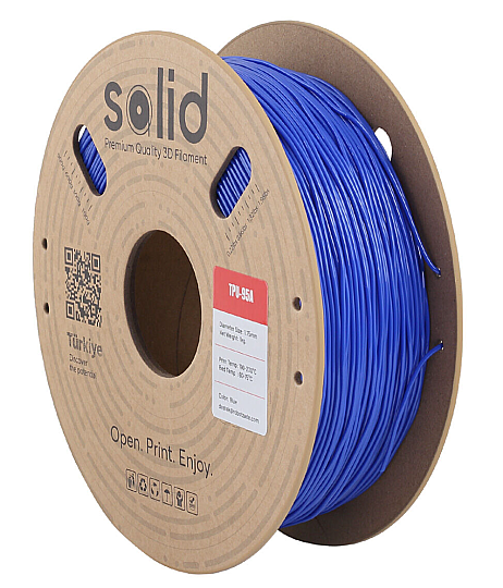 Solid TPU 95A Filament Mavi - 1 kq