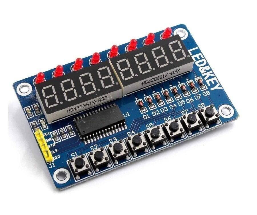 TM1638 Modul Key Display AVR Arduino 8-Bit Rəqəmsal LED Kartı - 2