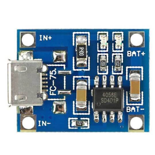 TP4056 3.7V Şarj Aləti - 5V 1A Lithium Battery Charger
