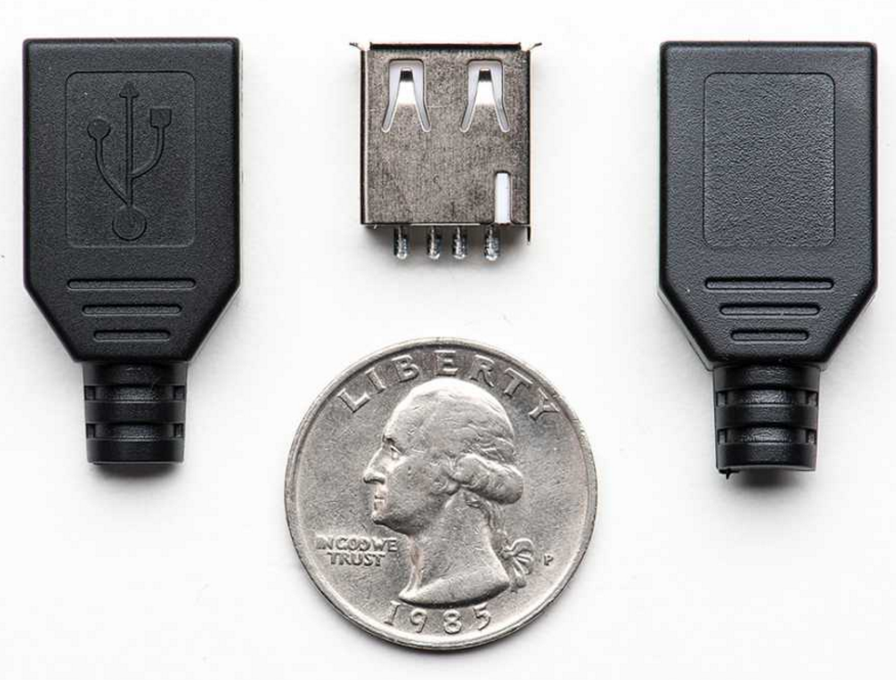 USB A Növü Örtüklü Soket - Dişi - 1