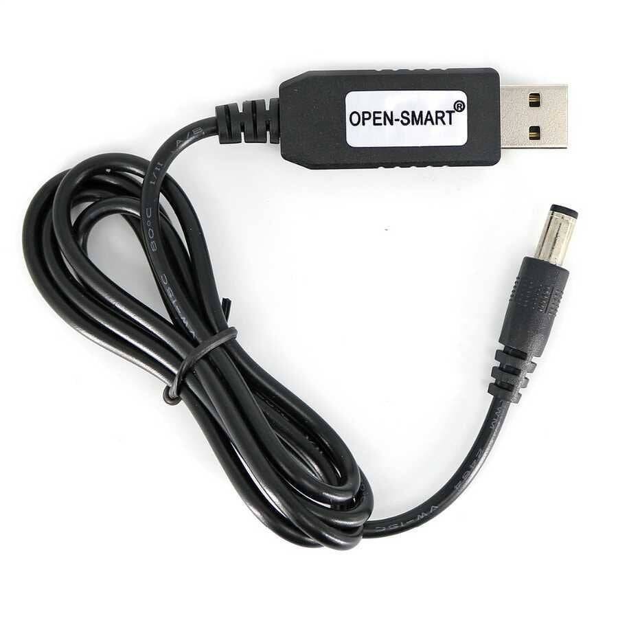 USB-Barrel Jack Gərginlik Yüksəldici Giriş 5V, Çıxış 9V - 1
