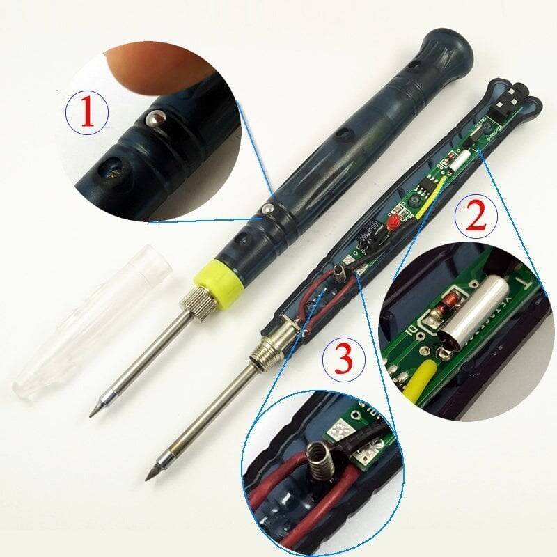 USB Qələm Lehimləmə Aləti 5V 8Watt - ZD20U - 4