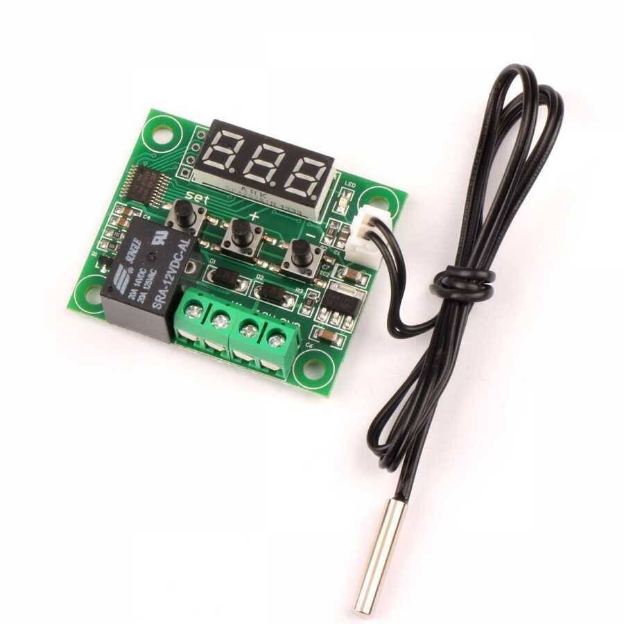 W1209 Rele Çıxışlı Rəqəmsal Termostat - Temperatur Nəzarət Kartı - 1