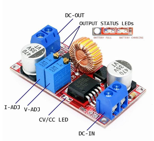 XL4015 DC-DC 5A Gərginlik Düşürücü - Litium Batareya Şarj Modulu - 2